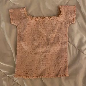 Light pink Hollister off the shoulder top